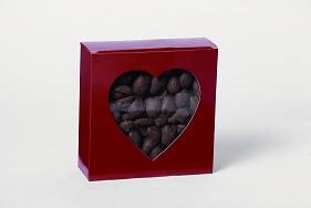 1 lb 8oz Red Heart Box with Milk Chocolate Pecans